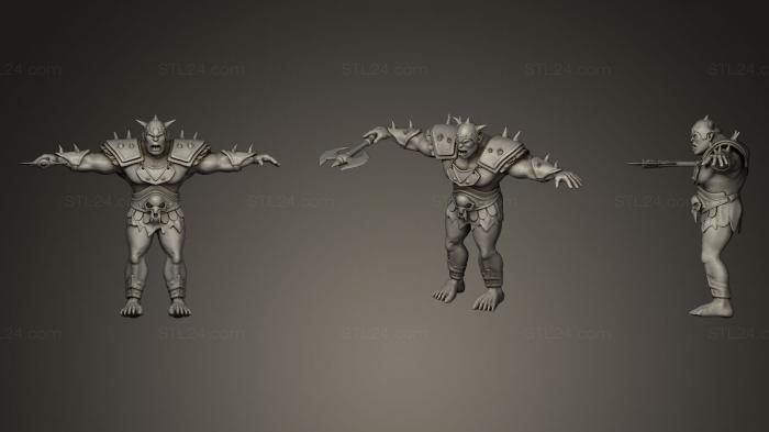 Figurines heroes, monsters and demons (Orc game character, STKM_0296) 3D models for cnc